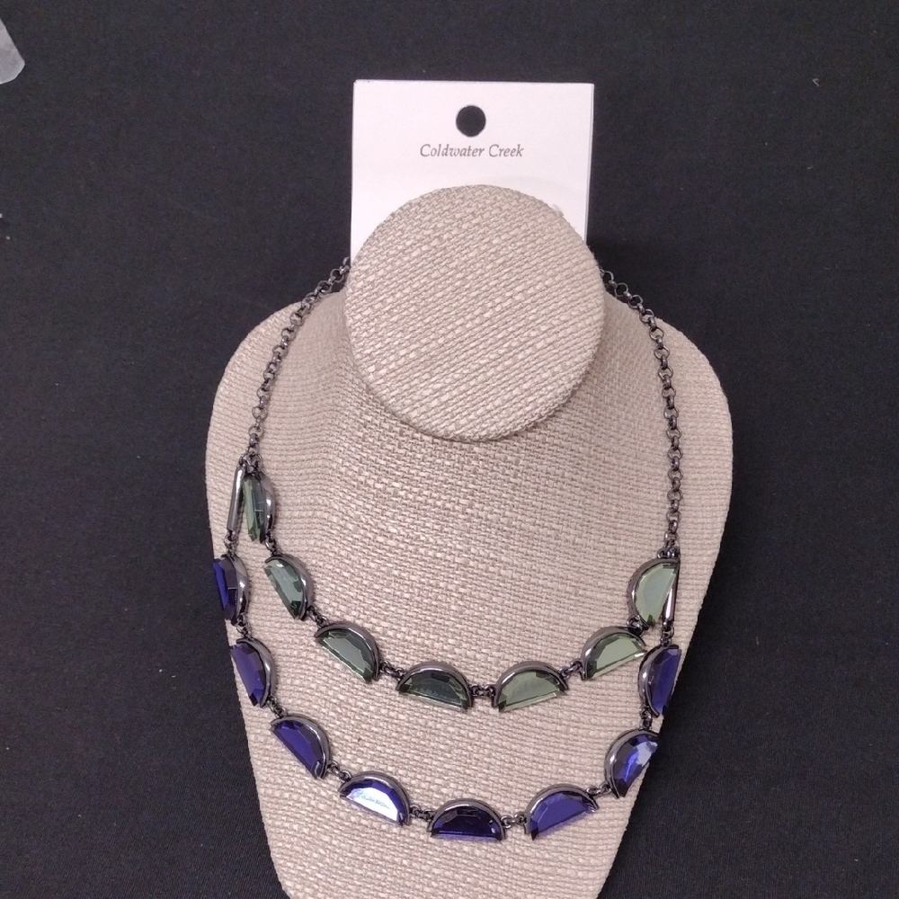 Coldwater Creek Blue and Green Stone Necklace